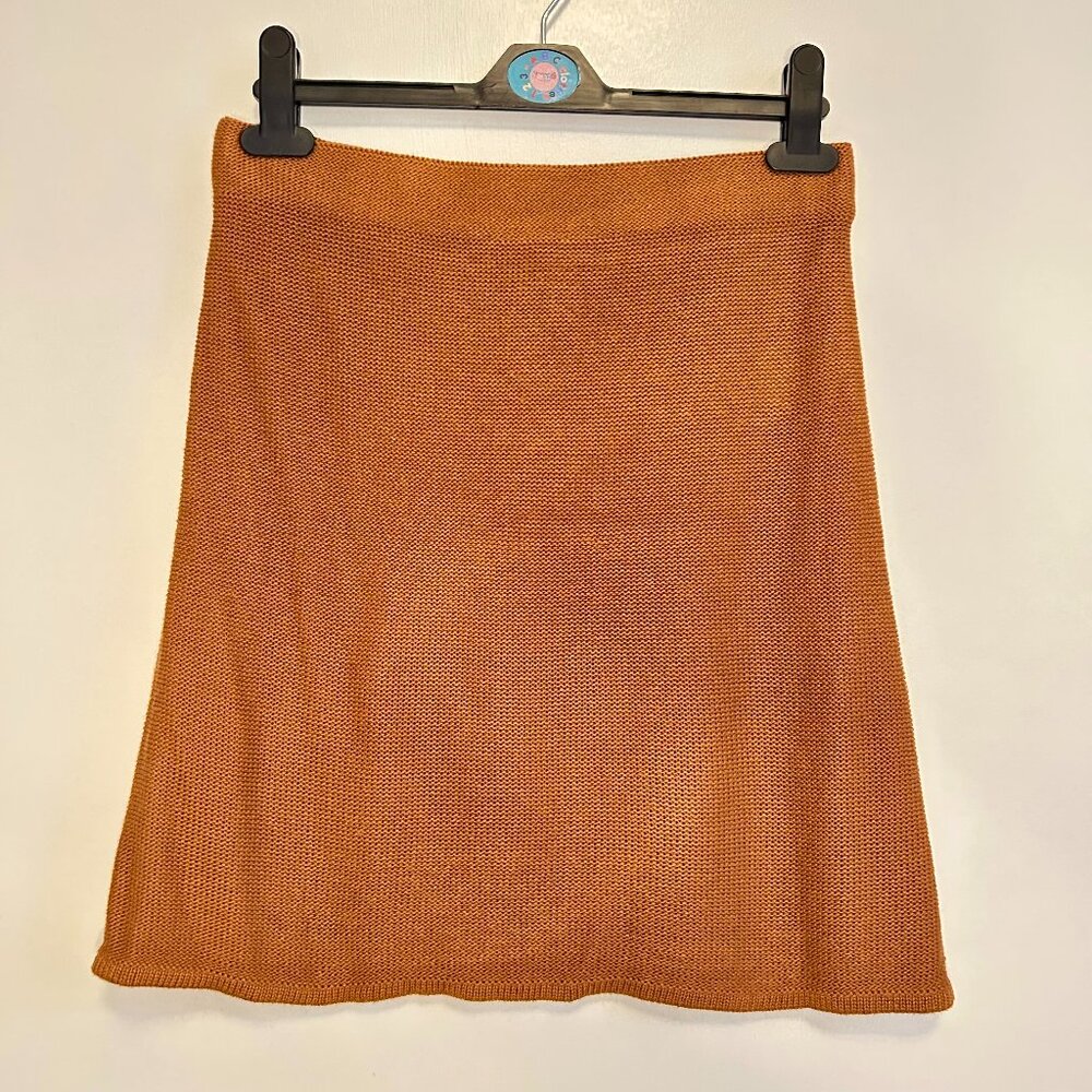And Now This Knit Mini A-Line Skirt Size Large Sienna Brown Color Thick and Warm